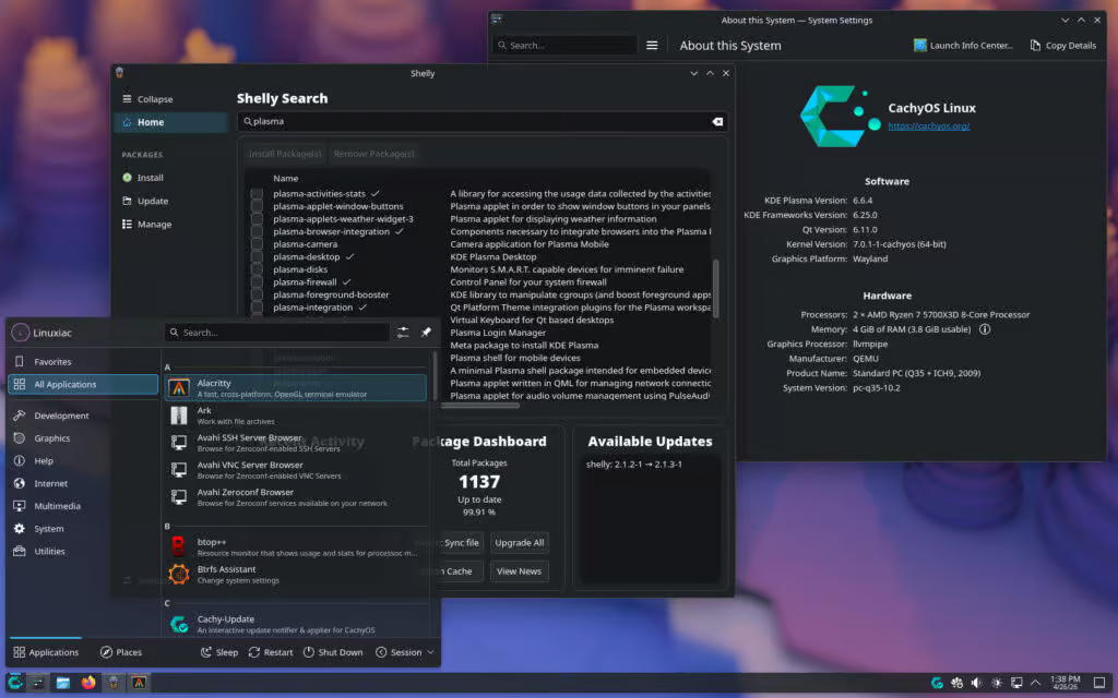 Shelly 2.3.2.2 GUI Package Manager for Arch Linux Improves CachyOS Support