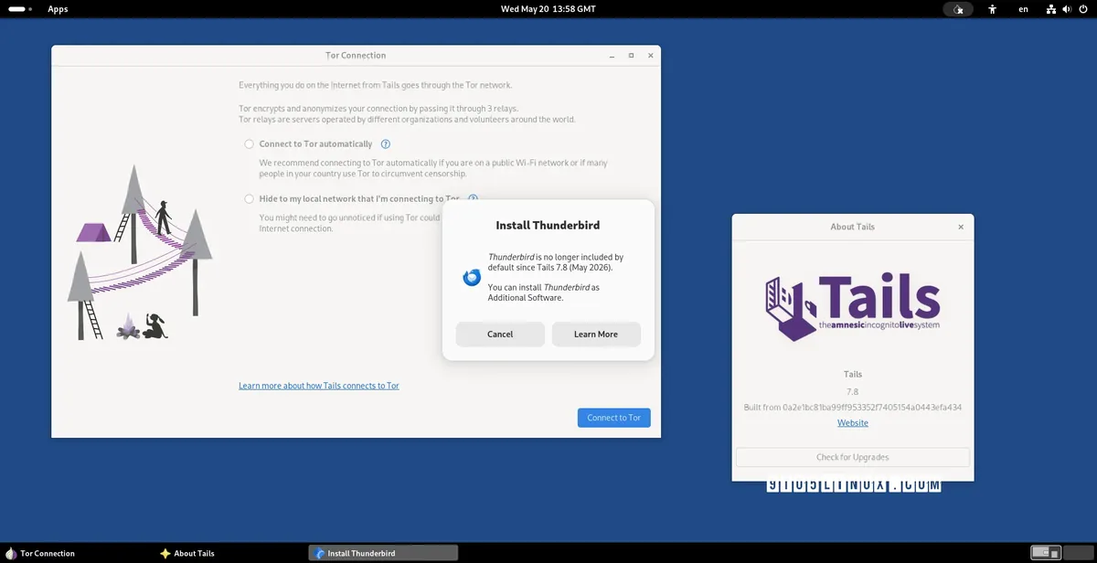Tails 7.8 Anonymous Linux OS Patches Recent Kernel Flaws, Removes Thunderbird